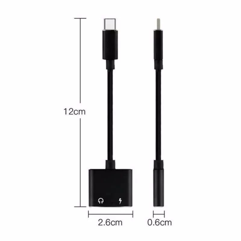 Kabel Spliter Type C 2in1 Jack 3.5mm 