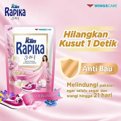 Rapika Pewangi Pakaian Merah Forever Blossom Pouch 300ml