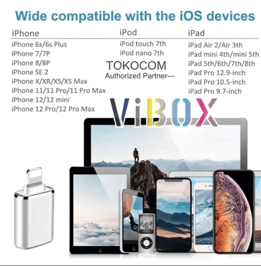 Mini OTG-128 Usb To Lightning Adapter Converter USB 3.0 Plug Play Flashdisk Data For Iphone X XR 11 12 13 14 Pro Max - Gambar 3