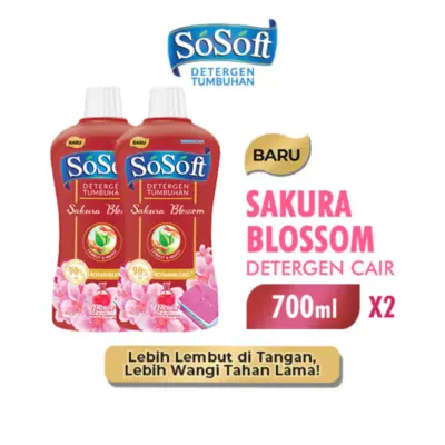 SoSoft Deterjen Cair Sakura Blossom Botol 700ml